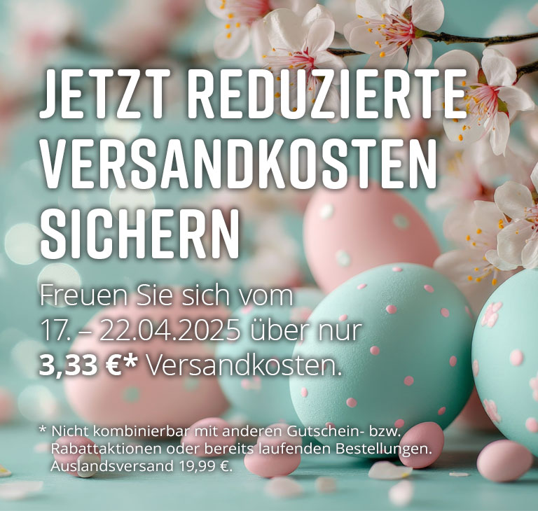 Sichern Sie sich unsere reduzierten Versandkosten von nur 3,33 .
