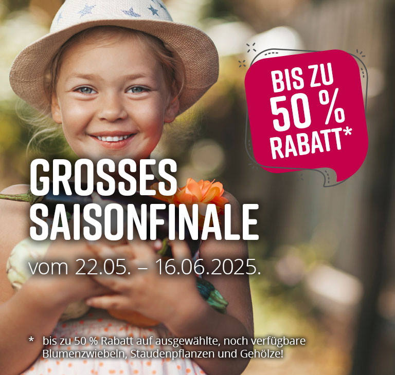 Bis zu 50 %* Rabatt auf ausgewhlte, noch verfgbare Artikel!