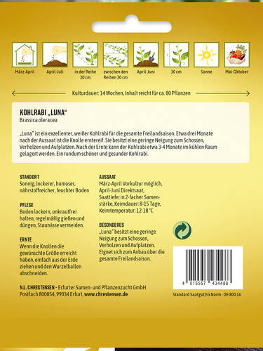 erstes zustzliches Bild des Artikels "Kohlrabi Luna" aus der Kategorie "Kohlsamen"