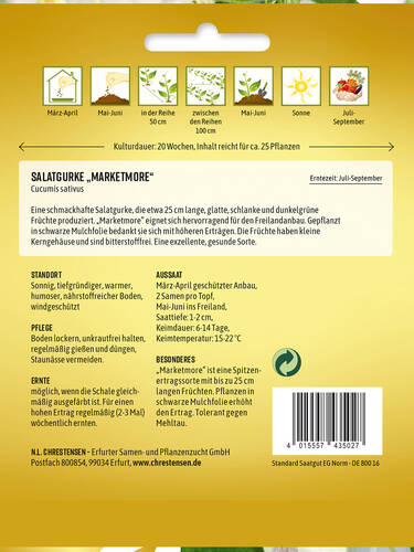 erstes zustzliches Bild des Artikels "Salatgurke Marketmore" aus der Kategorie "Gurkensamen"