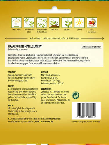 erstes zustzliches Bild des Artikels "Grapefruit-Tomate Zlatava" aus der Kategorie "Tomatensamen"