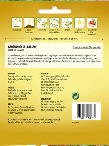 erstes zustzliches Bild des Artikels "Gartenkresse groblttrig Cresso" aus der Kategorie "Samen"