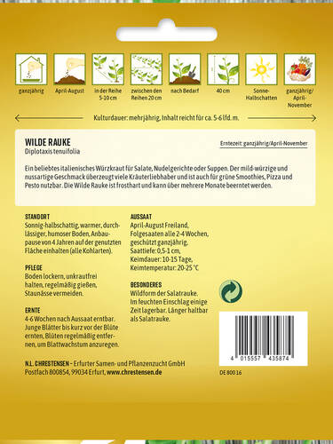 erstes zustzliches Bild des Artikels "Wilde Rauke" aus der Kategorie "Salatsamen"