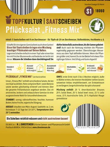 erstes zustzliches Bild des Artikels "Pflcksalat Fitness Mix - Saatscheiben"