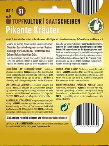 erstes zustzliches Bild des Artikels "Pikante Kruter - Saatscheiben Set"