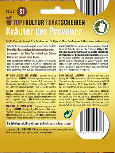 erstes zustzliches Bild des Artikels "Kruter der Provence - Saatscheiben Set"