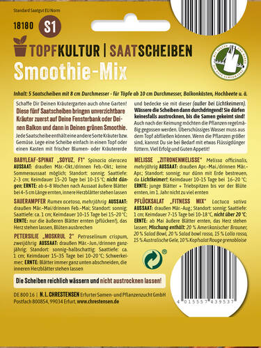 erstes zustzliches Bild des Artikels "Smoothie-Mix - Saatscheiben Set" aus der Kategorie "Samen"