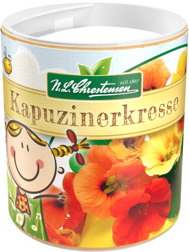 zweites zustzliches Bild des Artikels " Streudose Gartenkinder Kapuzinerkresse Zwergmischung" aus der Kategorie "Samen"