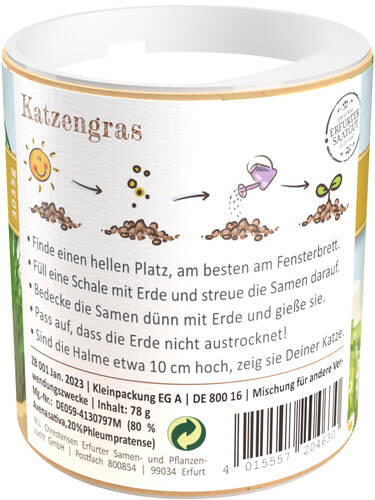 erstes zustzliches Bild des Artikels "Streudose Gartenkinder Katzengras"