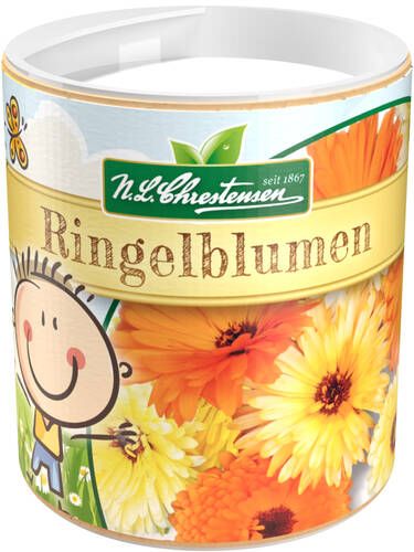 zweites zustzliches Bild des Artikels " Streudose Gartenkinder Ringelblumen Farbenfrohe Mischung" aus der Kategorie "Samen"