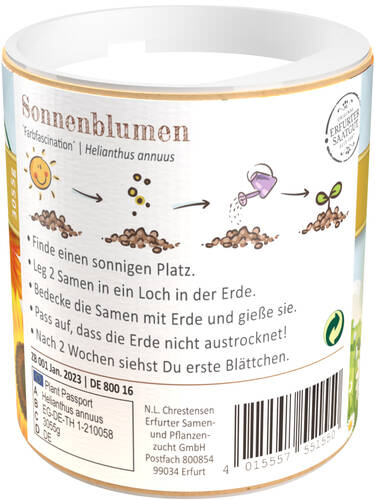 erstes zustzliches Bild des Artikels "Streudose Gartenkinder Sonnenblumen Farbfascination" aus der Kategorie "Samen"