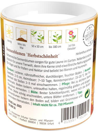 erstes zustzliches Bild des Artikels "Sonnenblumen Herbstschnheit" aus der Kategorie "Samen"