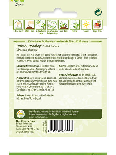 erstes zustzliches Bild des Artikels "Rotkohl Roodkop" aus der Kategorie "Kohlsamen"
