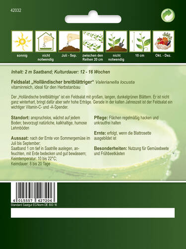 Samen - Feldsalat Hollndischer breitblttriger Bild 2