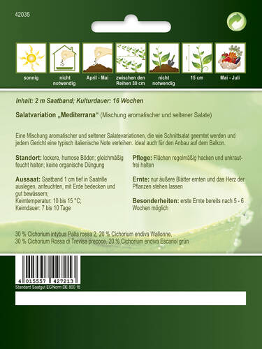 erstes zustzliches Bild des Artikels "Salatvariation Mediterrana" aus der Kategorie "Samen"