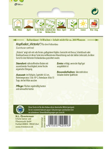 erstes zustzliches Bild des Artikels "Kopfsalat Victoria" aus der Kategorie "Salatsamen"