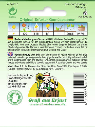 erstes zustzliches Bild des Artikels "Radies Mischung aus Sorten"