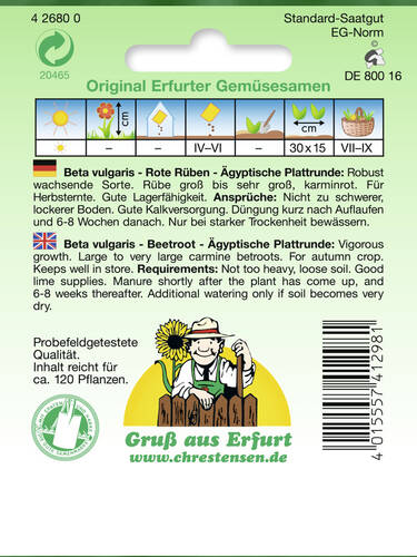 erstes zustzliches Bild des Artikels "Rote Rben gyptische Plattrunde" aus der Kategorie "Samen"