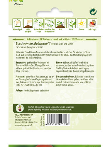 erstes zustzliches Bild des Artikels "Buschtomate Balkonstar" aus der Kategorie "Samen"