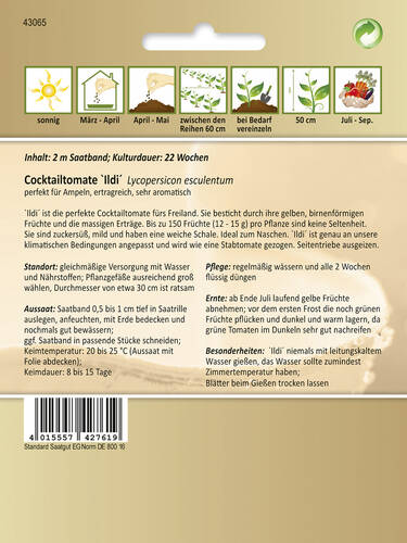 erstes zustzliches Bild des Artikels "Cocktailtomate Ildi" aus der Kategorie "Samen"