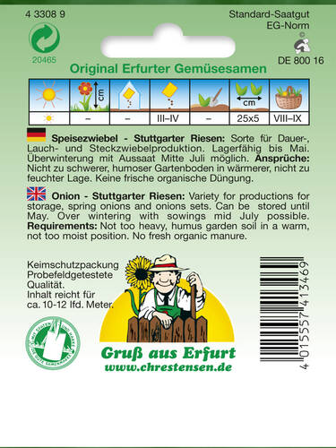erstes zustzliches Bild des Artikels "Zwiebel Stuttgarter Riesen" aus der Kategorie "Samen"