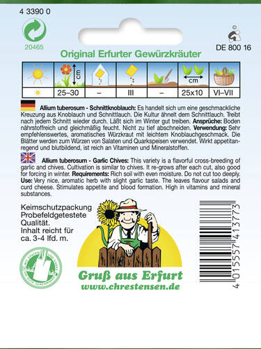 erstes zustzliches Bild des Artikels "Schnittknoblauch Wagners Kobold" aus der Kategorie "Samen"