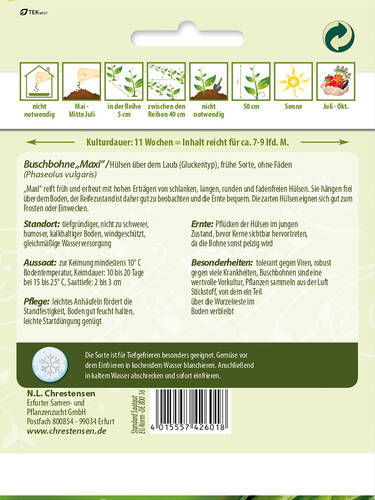erstes zustzliches Bild des Artikels "Buschbohne Maxi" aus der Kategorie "Samen"