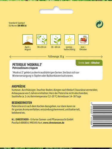 Erstes Zusatzbild des Artikels "Petersilie Moskrul 2 (Mooskrause)" (Bildbeschreibung ist in Arbeit