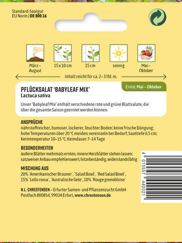Erstes Zusatzbild des Artikels "Pflcksalat Babyleaf Mix" (Bildbeschreibung ist in Arbeit