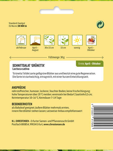 Erstes Zusatzbild des Artikels "Schnittsalat Grnetta" (Bildbeschreibung ist in Arbeit