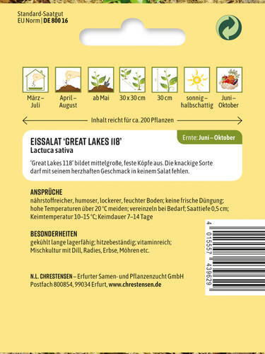 Erstes Zusatzbild des Artikels "Eissalat Great Lakes 118" (Bildbeschreibung ist in Arbeit