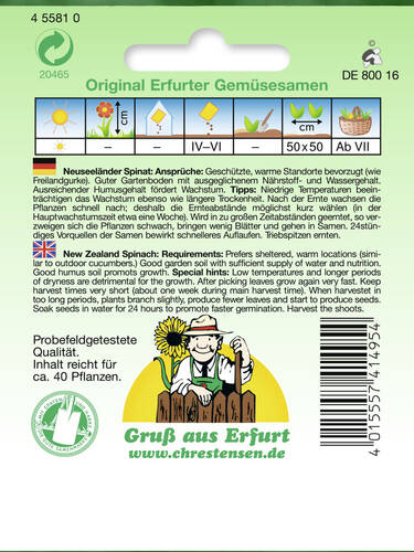 erstes zustzliches Bild des Artikels "Spinat Neuseelnder" aus der Kategorie "Samen"