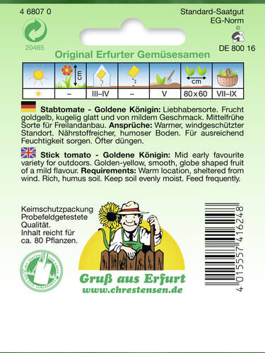 erstes zustzliches Bild des Artikels "Stabtomate Goldene Knigin" aus der Kategorie "Tomatensamen"