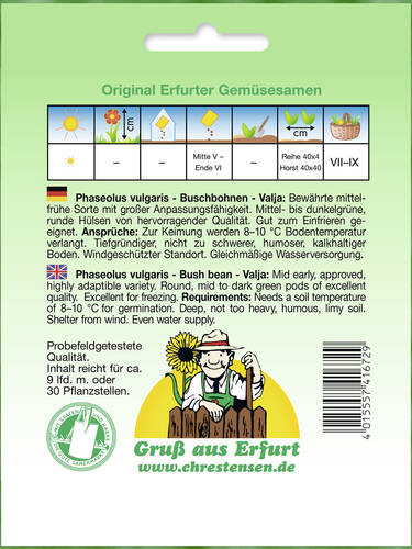 erstes zustzliches Bild des Artikels "Buschbohne Valja" aus der Kategorie "Samen"