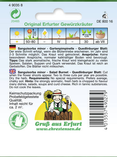erstes zustzliches Bild des Artikels "Gartenpimpinelle Quedlinburger Blatt" aus der Kategorie "Samen"