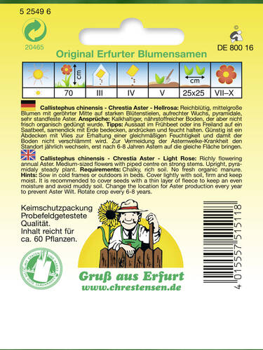 erstes zustzliches Bild des Artikels "Chrestia-Aster Hellrosa" aus der Kategorie "Samen"
