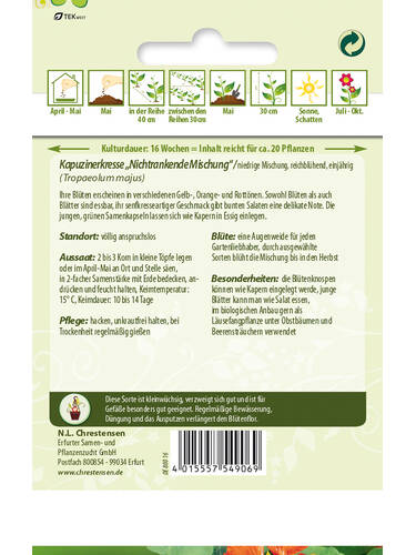 erstes zustzliches Bild des Artikels "Kapuzinerkresse Nichtrankende Mischung" aus der Kategorie "Samen"