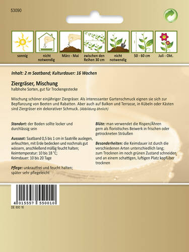erstes zustzliches Bild des Artikels "Ziergrser Mischung" aus der Kategorie "Samen"