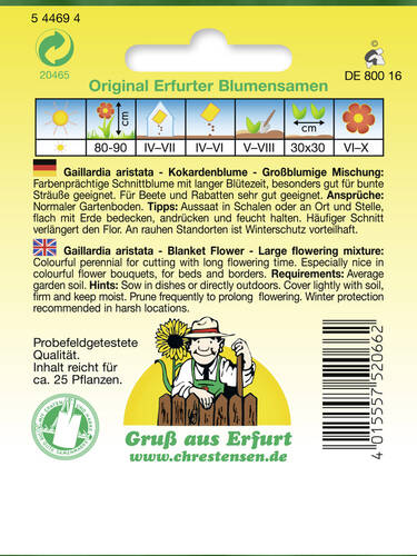 erstes zustzliches Bild des Artikels "Kokardenblume Groblumige Mischung" aus der Kategorie "Samen"