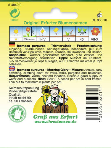 erstes zustzliches Bild des Artikels "Prunkwinde Prachtmischung (Portion)" aus der Kategorie "Samen"