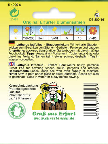 erstes zustzliches Bild des Artikels "Staudenwicken Prachtmischung" aus der Kategorie "Samen"