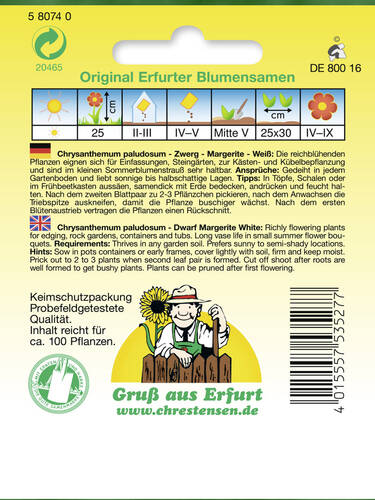 erstes zustzliches Bild des Artikels "Zwerg-Margerite" aus der Kategorie "Samen"