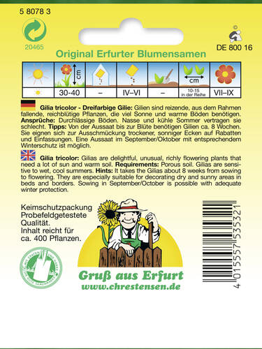 erstes zustzliches Bild des Artikels "Dreifarbige Gilie" aus der Kategorie "Samen"