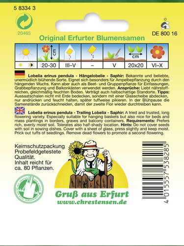 erstes zustzliches Bild des Artikels "Mnnertreu Saphir" aus der Kategorie "Samen"
