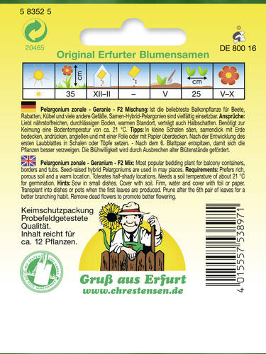 erstes zustzliches Bild des Artikels "Pelargonie F2 Mischung" aus der Kategorie "Samen"