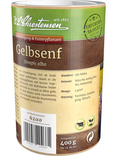 drittes zustzliches Bild des Artikels "Gelbsenf 400g Dose" aus der Kategorie "Grndngung Samen"
