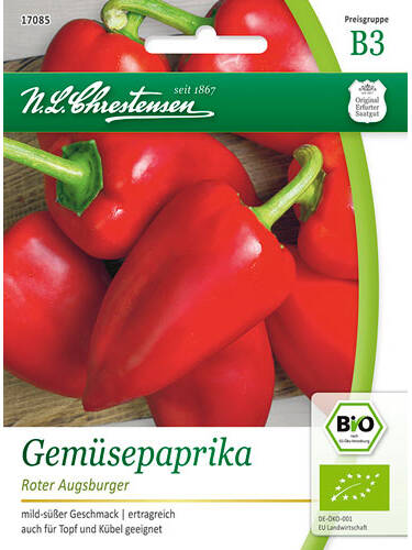 Bio Samen - BIO-Paprika Roter Augsburger