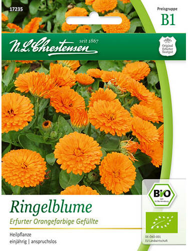 Samen - BIO-Ringelblume Erfurter Orangefarbige Gefüllte