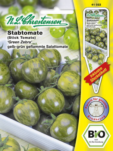 Tomatensamen - BIO-Stabtomate Green Zebra