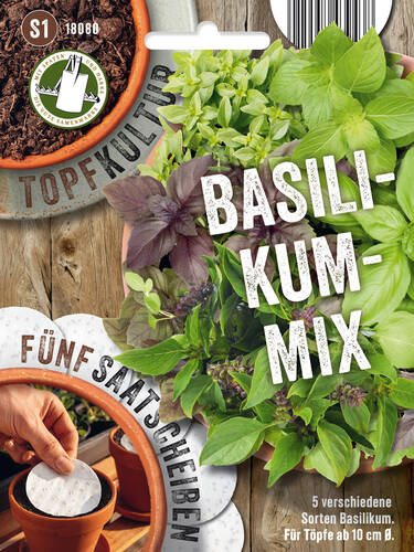 Hauptbild des Artikels "Basilikum-Mix - Saatscheiben Set" aus der Kategorie "Samen"